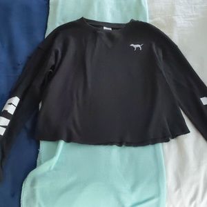 PINK long sleeved cropped shirt